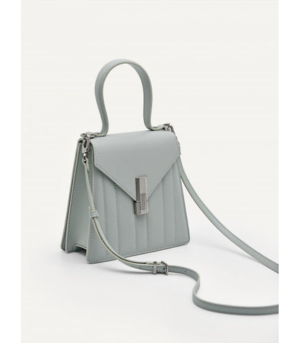 Margot Leather Panelled Top Handle Bag