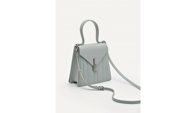 Margot Leather Panelled Top Handle Bag