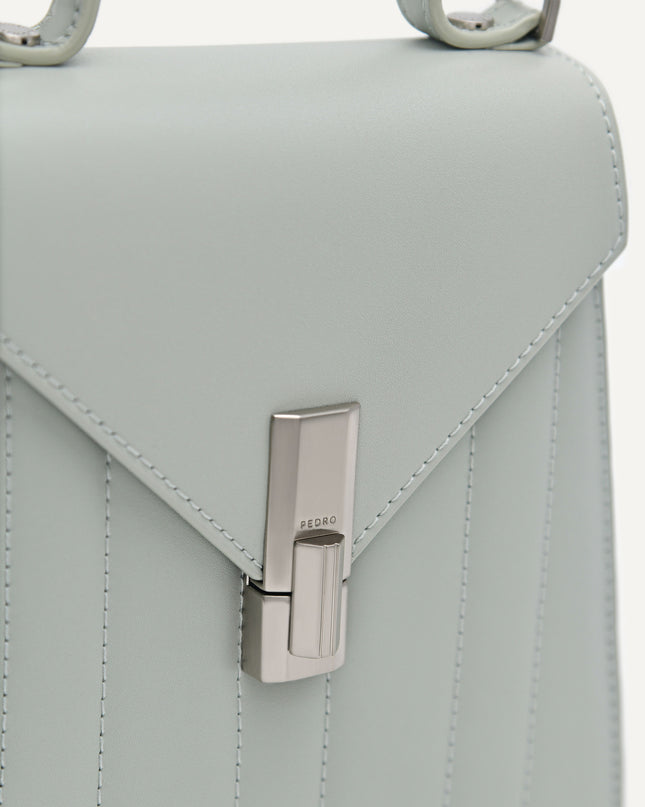 Margot Leather Panelled Top Handle Bag