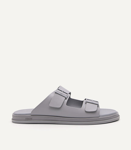 Monochrome Double Strap Slide Sandals