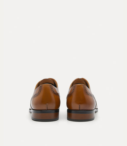 Baker Leather Oxford Shoes - Camel