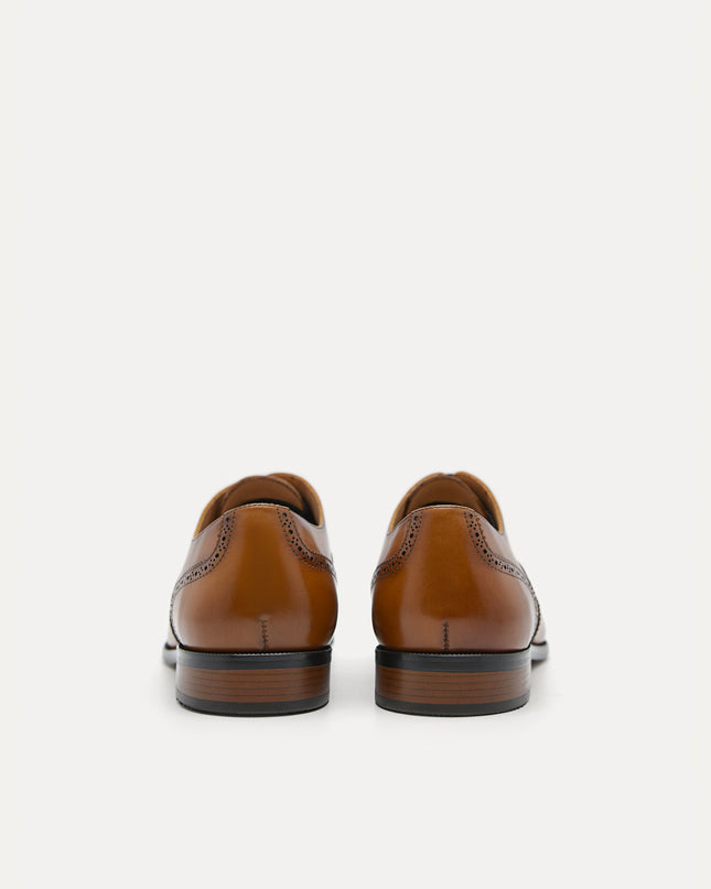 Baker Leather Oxford Shoes - Camel