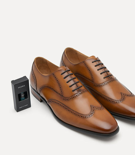 Baker Leather Oxford Shoes - Camel