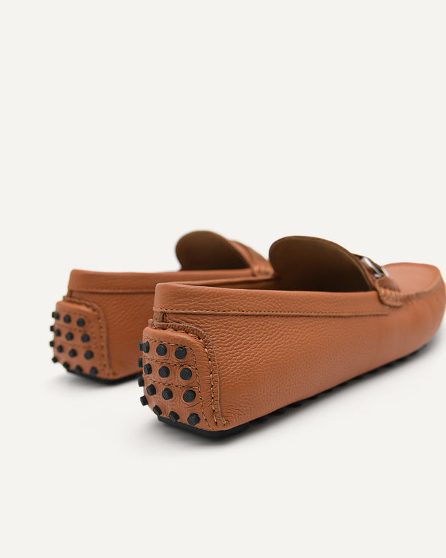 Leather Mocassins with Weave Saddle