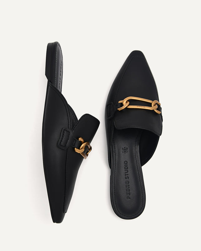 PEDRO Studio Leather Edie Flats - Black