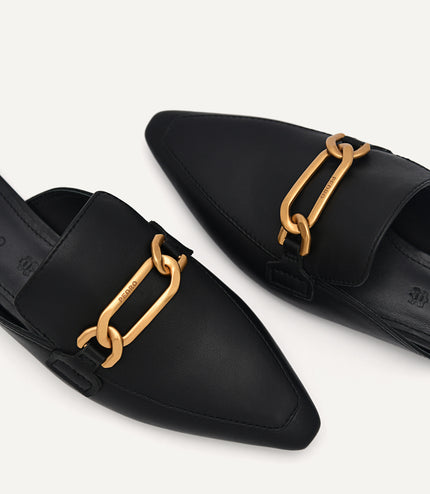 PEDRO Studio Leather Edie Flats - Black