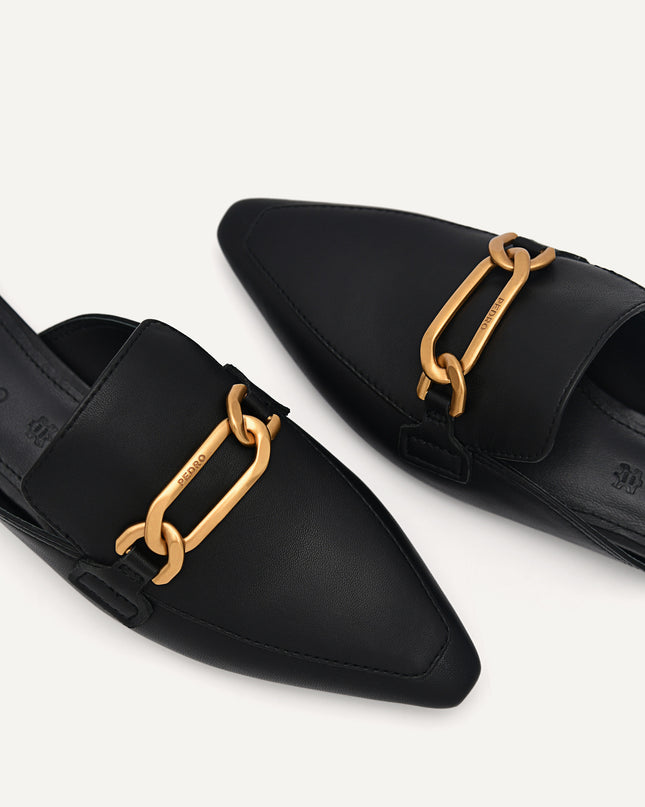 PEDRO Studio Leather Edie Flats - Black