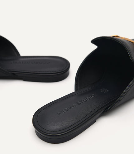 PEDRO Studio Leather Edie Flats - Black