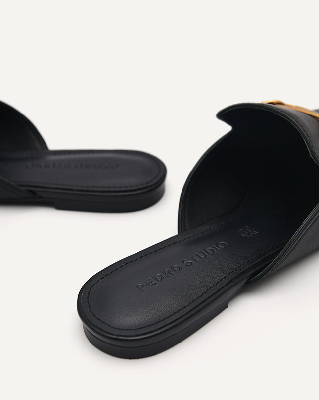PEDRO Studio Leather Edie Flats - Black