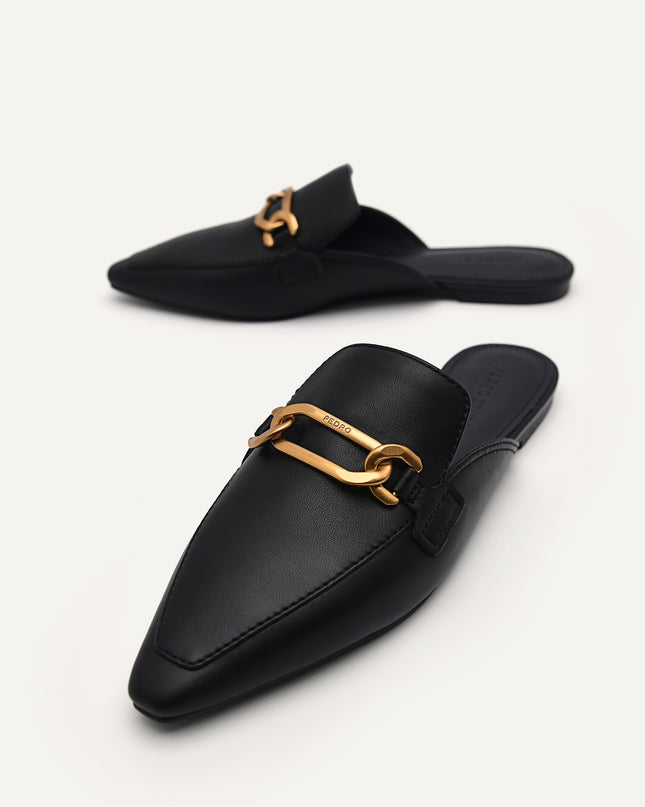 PEDRO Studio Leather Edie Flats - Black