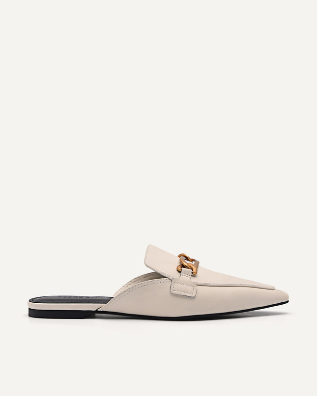 PEDRO Studio Leather Edie Flats - Chalk
