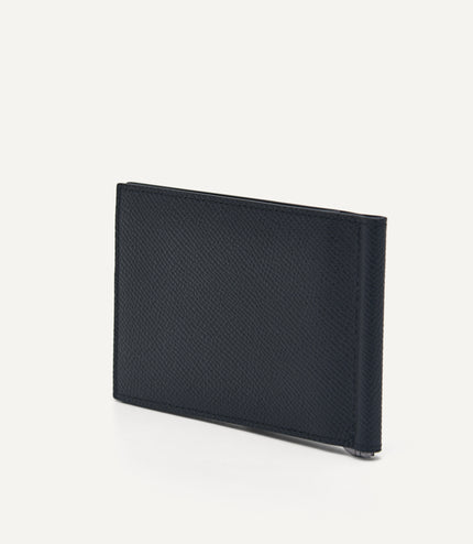 Leather Bi-Fold Card Holder with Money Clip