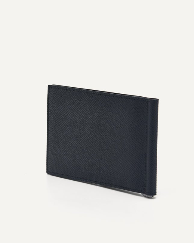 Leather Bi-Fold Card Holder with Money Clip