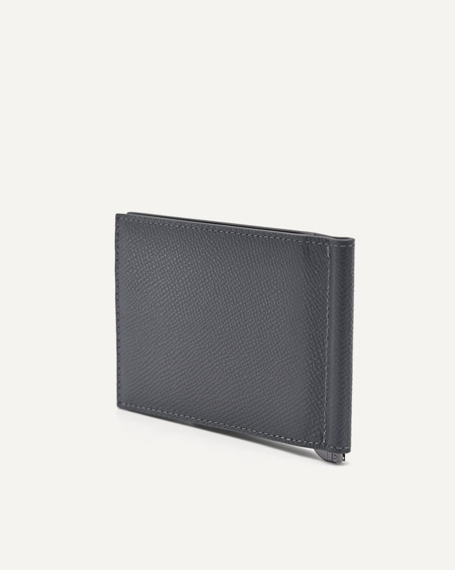 Leather Bi-Fold Card Holder with Money Clip
