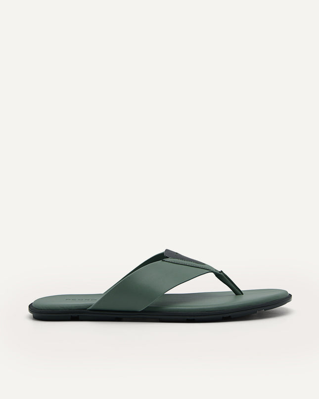 Synthetic Leather Thong Sandals