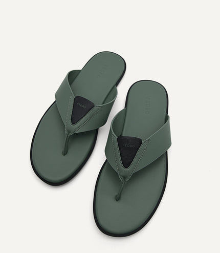 Synthetic Leather Thong Sandals