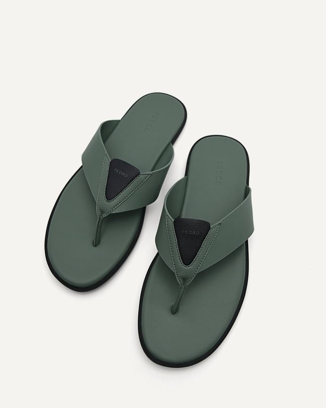 Synthetic Leather Thong Sandals