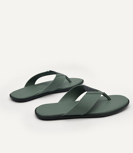 Synthetic Leather Thong Sandals