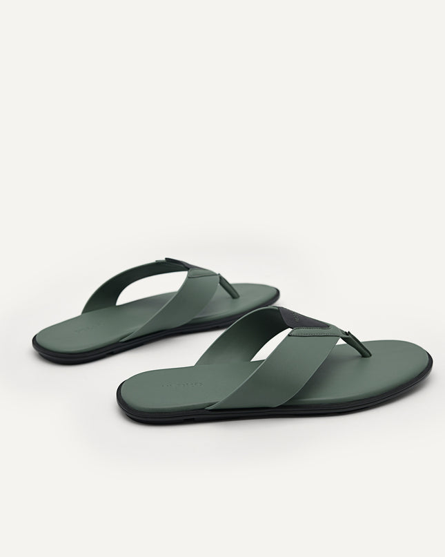 Synthetic Leather Thong Sandals
