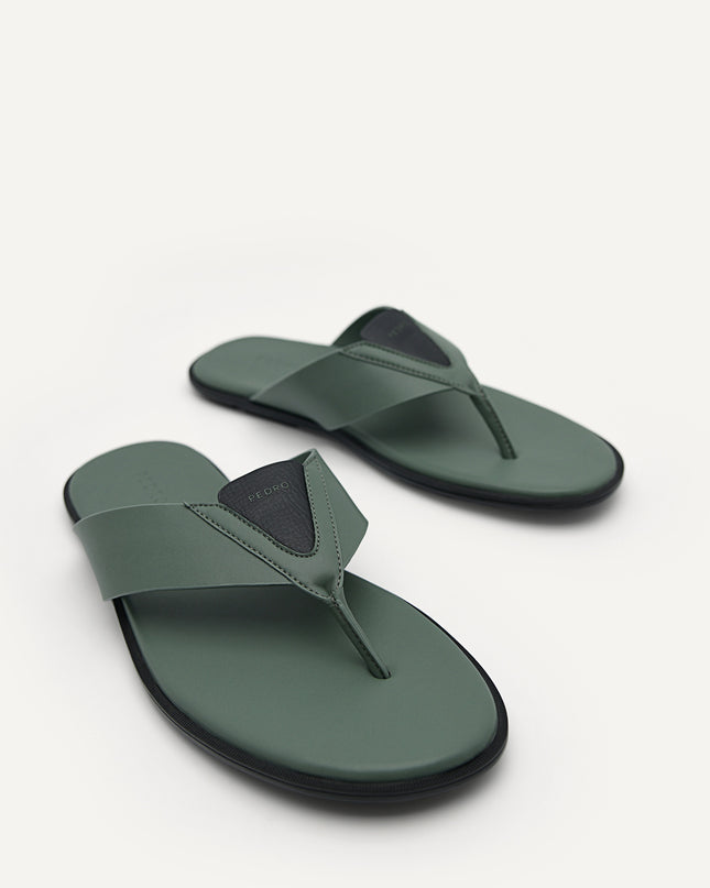 Synthetic Leather Thong Sandals