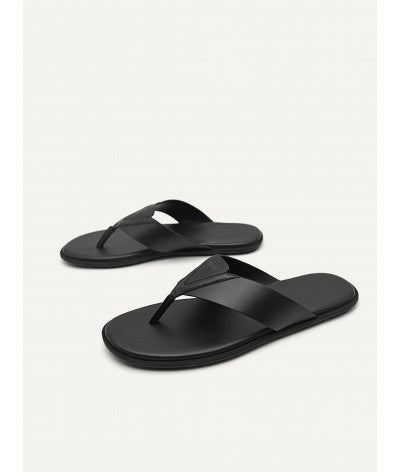 Synthetic Leather Thong Sandals