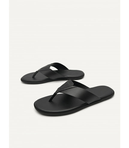 Synthetic Leather Thong Sandals
