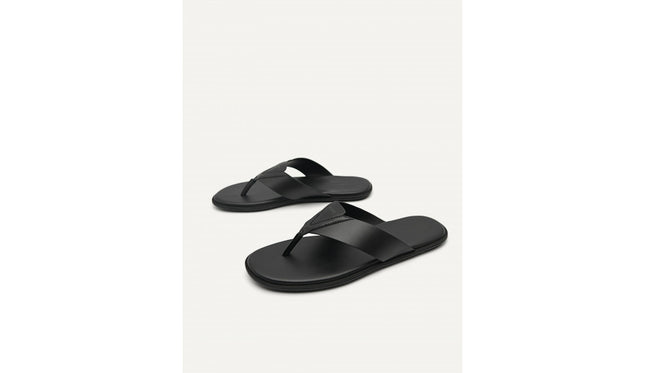 Synthetic Leather Thong Sandals