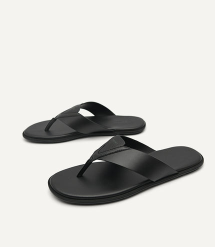 Synthetic Leather Thong Sandals
