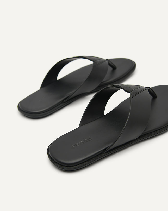 Synthetic Leather Thong Sandals