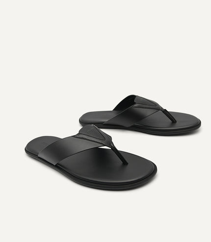 Synthetic Leather Thong Sandals