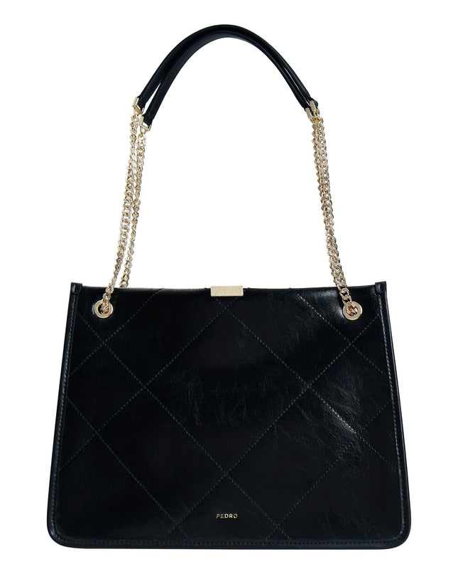 Leather Qulited Tote