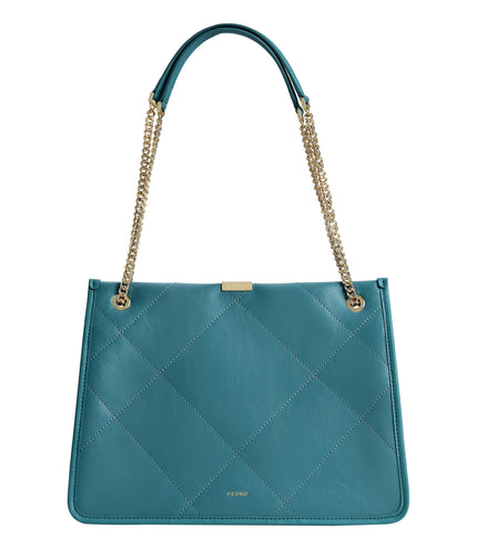 Leather Qulited Tote