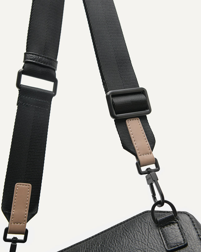Synthetic Leather Baguette Sling Bag