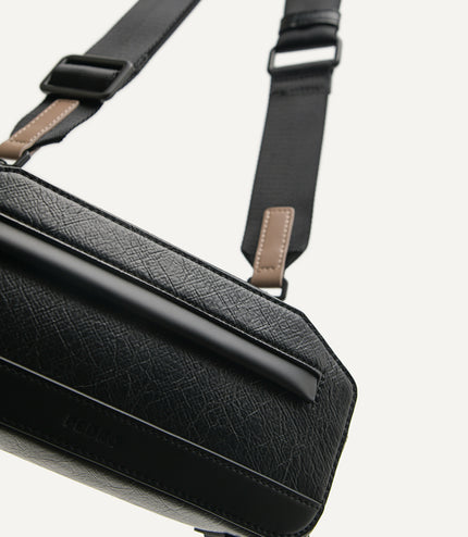 Synthetic Leather Baguette Sling Bag