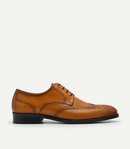 Leather Brougue Derby Shoes