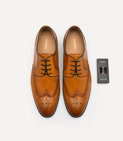 Leather Brougue Derby Shoes