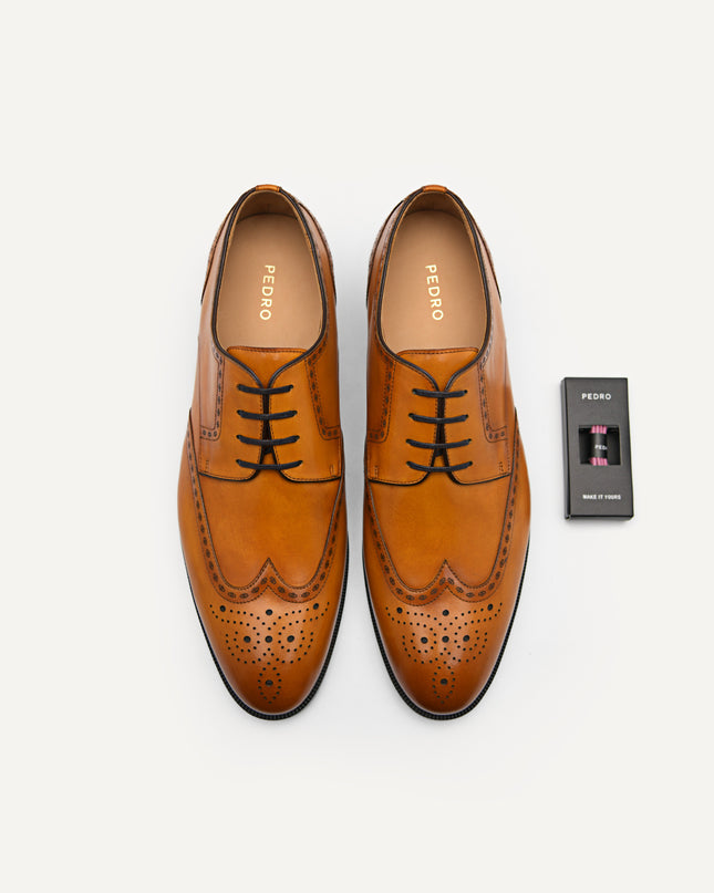 Leather Brougue Derby Shoes