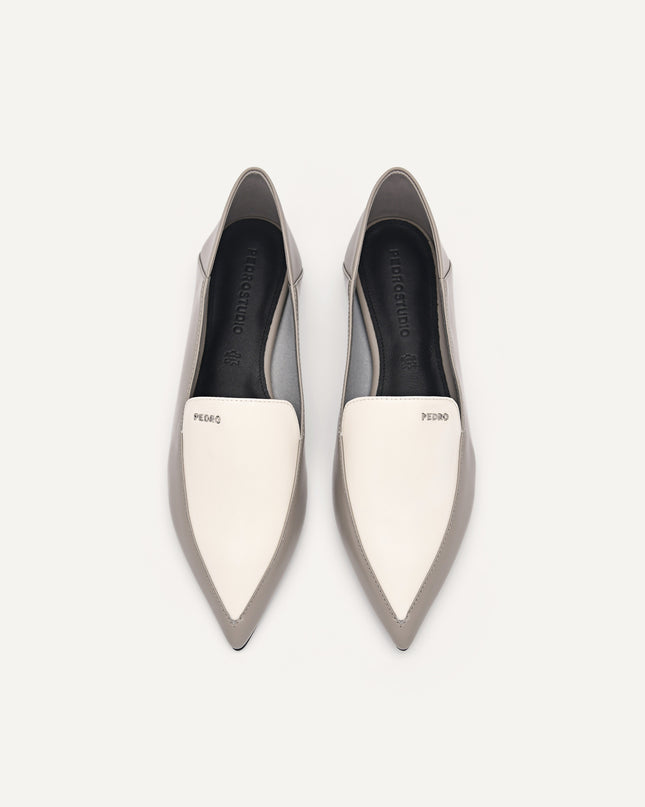 PEDRO Studio Kristen Leather Flats - Grey