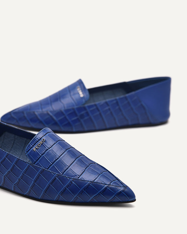 PEDRO Studio Kristen Leather Flats - Navy