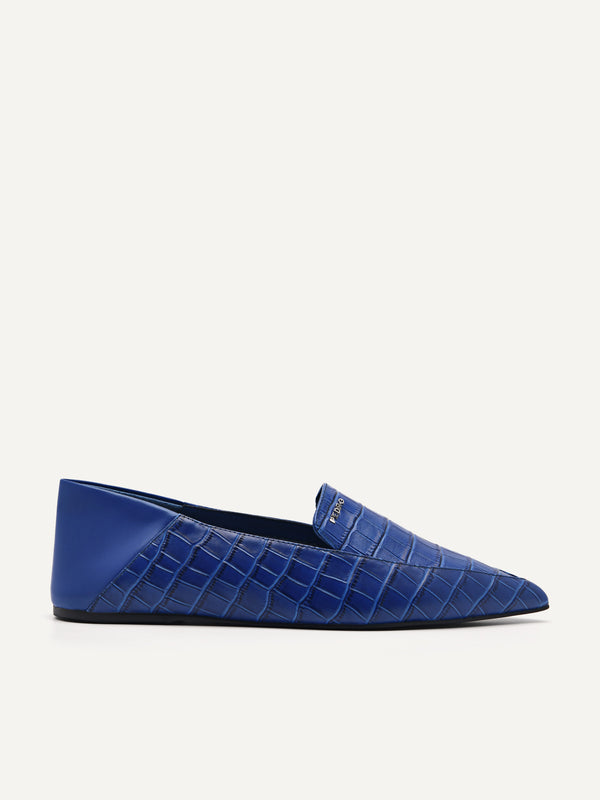 PEDRO Studio Kristen Leather Flats - Navy