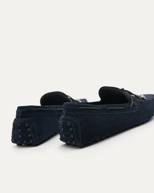 Suede Moccasins with Metal-dipped Laces