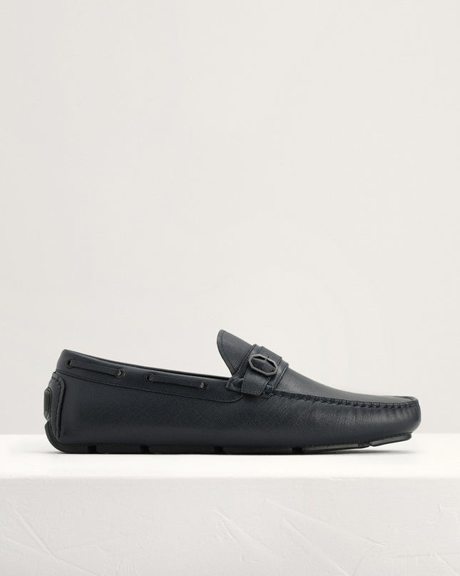 Buckled Leather Moccasins