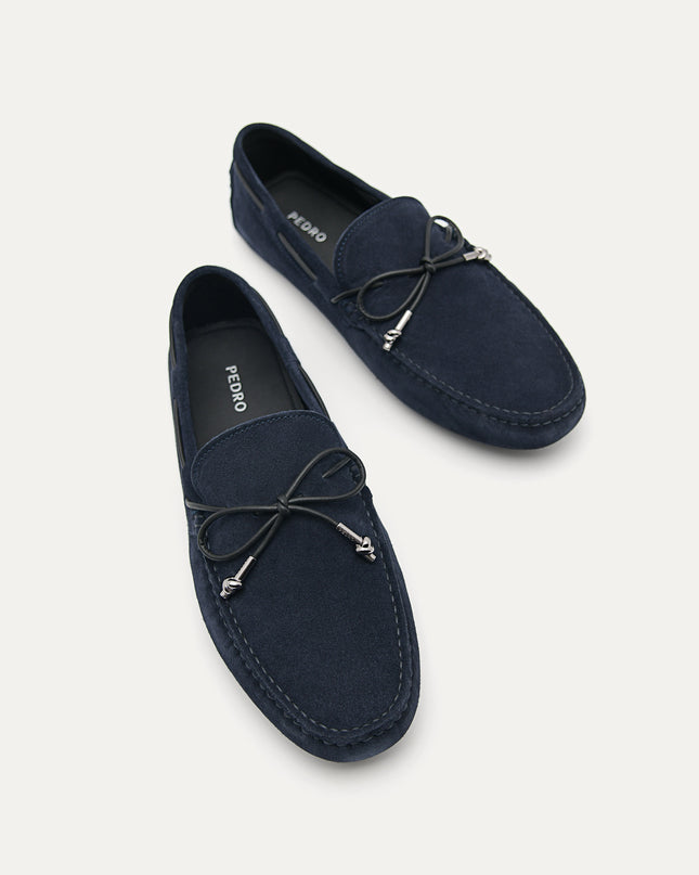 Suede Moccasins with Metal-dipped Laces