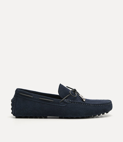 Suede Moccasins with Metal-dipped Laces