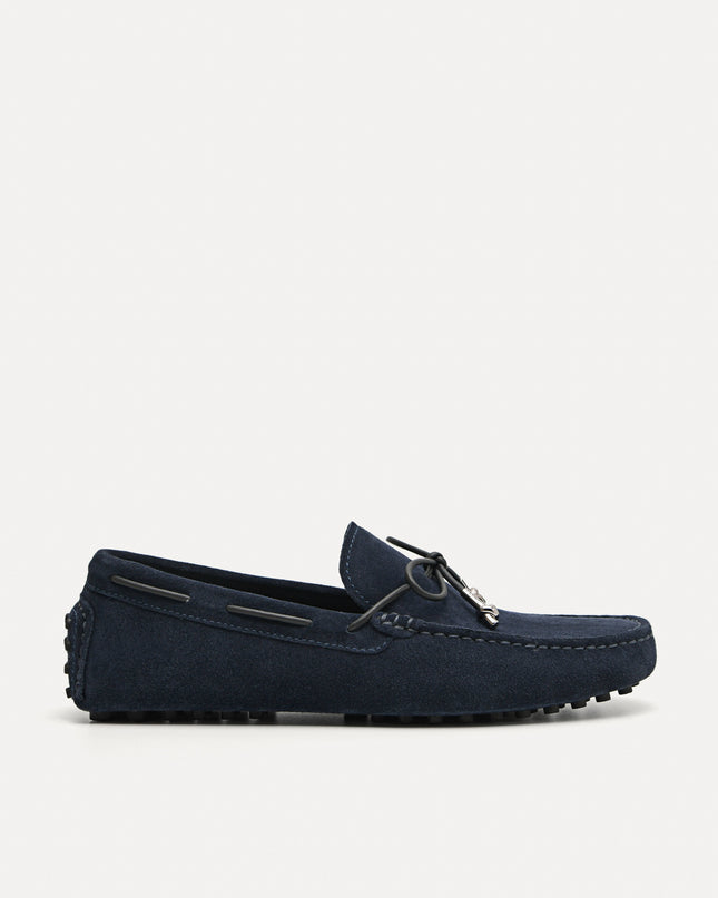 Suede Moccasins with Metal-dipped Laces