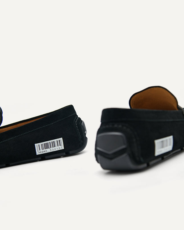 Suede "Barcode" Driving Moccassins