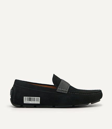 Suede "Barcode" Driving Moccassins