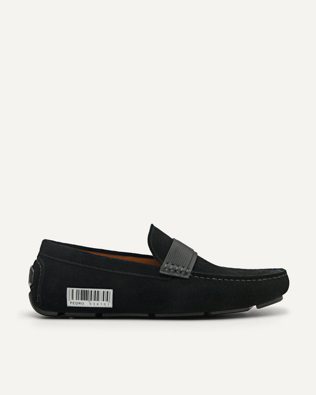 Suede "Barcode" Driving Moccassins