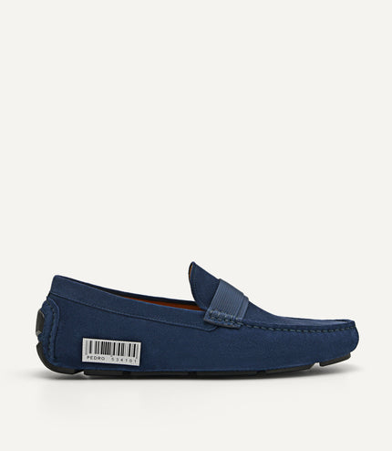 Suede "Barcode" Driving Moccassins