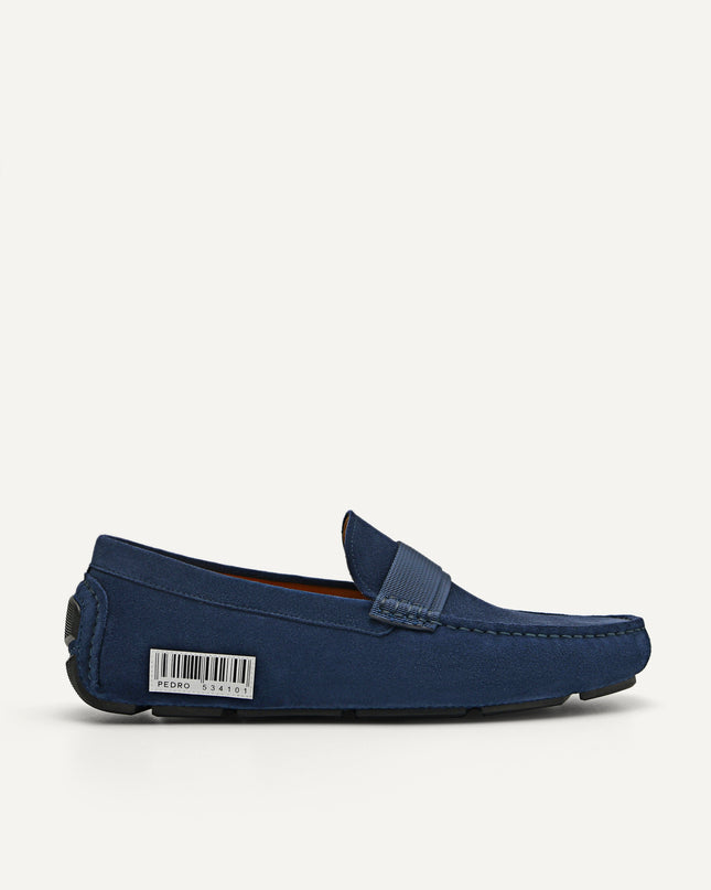 Suede "Barcode" Driving Moccassins